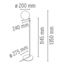 Flos IC põrandavalgusti väike data sheet