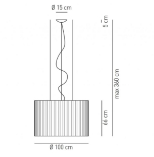 Axolight Skirt 100cm rippvalgusti tooteleht