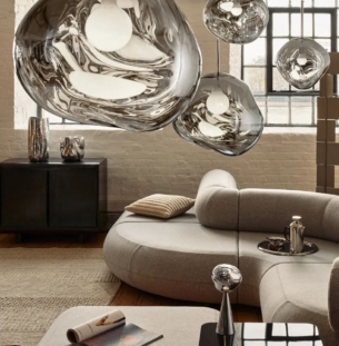 Tom Dixon Melt rippvalgusti interjööris 1