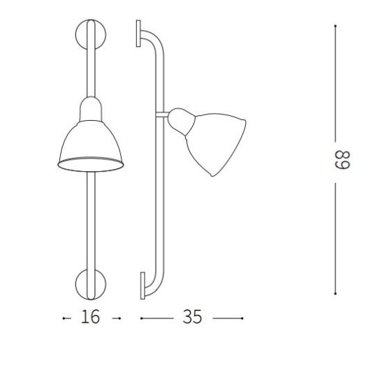 Ideallux shower seinavalgusti joonis