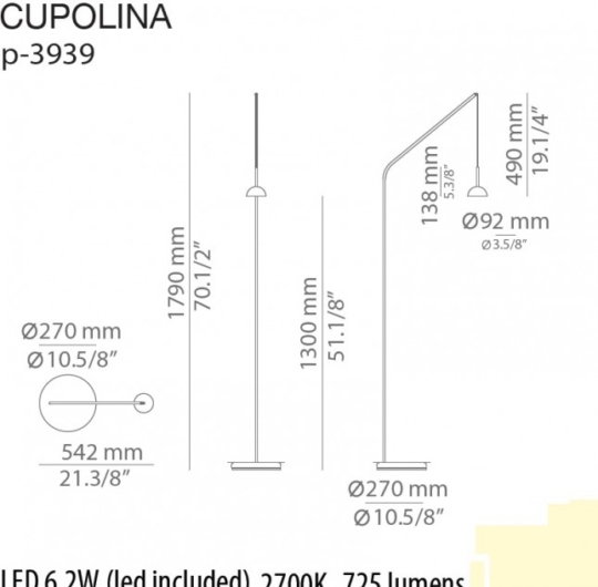 cupolina-p-3939-estiluz põrandavalgusti