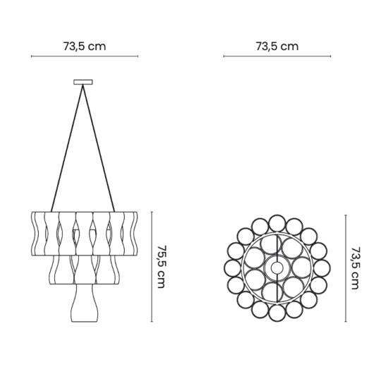 Rippvalgusti lühter Delightfull Krown data sheet