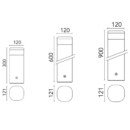 flos pointbreak bollard 2 outdoor data sheet