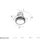 Süvisvalgusti Intra lighting Conic trimless data sheet