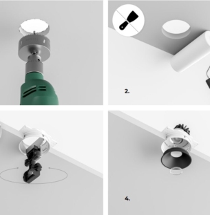 Süvisvalgusti Intra lighting Conic trimless paigaldusjuhend