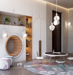 Delightfull Periwinkle Circu pendant white rippvalgusti valge interior 1