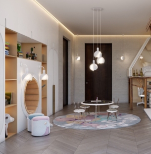 Delightfull Periwinkle Circu pendant white rippvalgusti valge interior