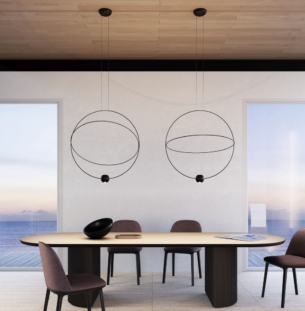Lodes Elara Medium Large rippvalgusti suspensione black interior