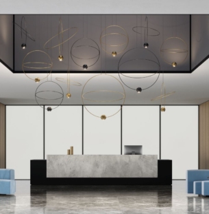Lodes Elara Medium Large rippvalgusti suspensione gold black interior