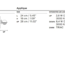 Masiero IGLU seinavalgusti wall lamp data sheet