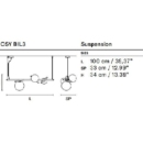 MASIERO Posy BIL3 rippvalgusti suspension data sheet