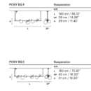 MASIERO Posy BIL4 BIL6 rippvalgusti suspension data sheet