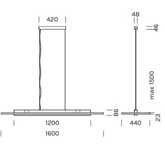 Olev lighting Stage Horizontale rippvalgusti akustiline data sheet