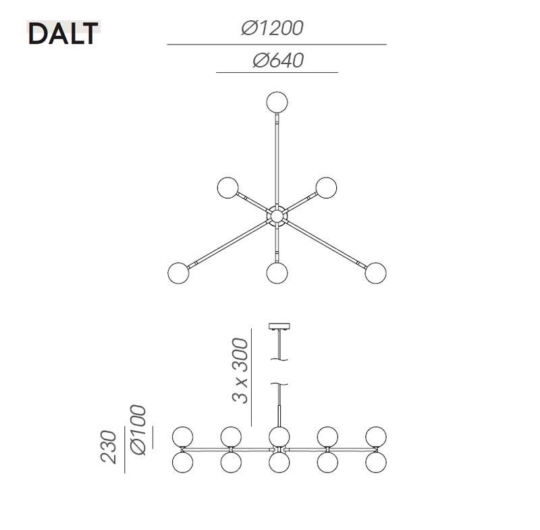 AROMAS DEL CAMPO DALT lühter chandelier data sheet