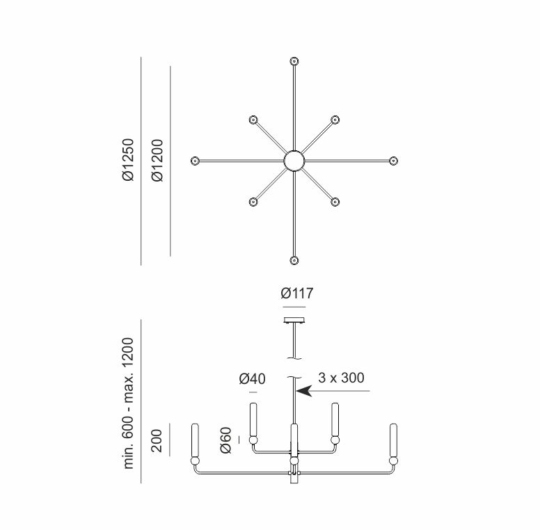 AROMAS DEL CAMPO Delie lühter chandelier data sheet