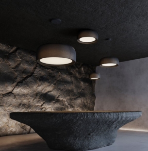 Leds c4 Gong rippvalgusti interjööris 1