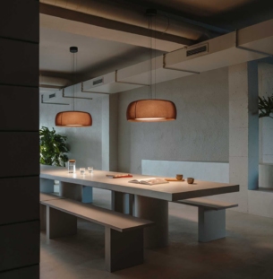 Leds c4 Gong rippvalgusti interjööris 3