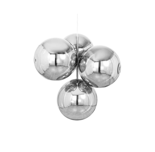 TOM DIXON globe small chandelier_silver_fronton_off_noshadow