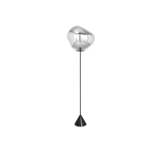 Tom Dixon Melt Cone Slim silver floorlamp