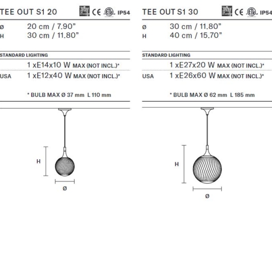 masiero TEE OUT S1 20 30 data sheet