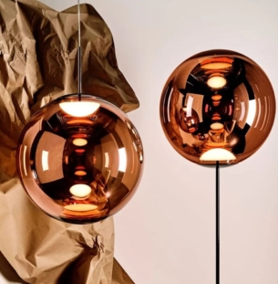 Tom Dixon Globe rippvalgusti vask copper interior