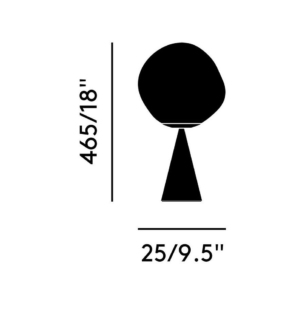 Tom Dixon Melt Cone Fat table data sheet