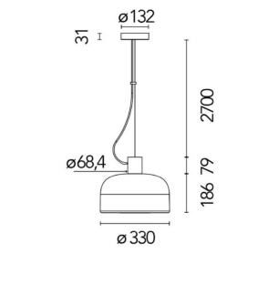 Flos Bellhop Glass S1 tooteleht