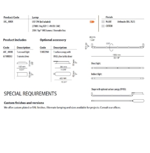ESTILUZ Arco wall data sheet