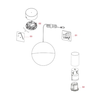 FLOS String Light sphere rippvalgusti sinine tooteleht 1 outlet