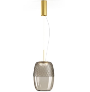 PANZERI ADAMAS rippvalgusti hall messing 23cm
