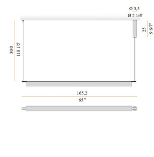 Panzeri Ombra rippvalgusti 165cm tooteleht