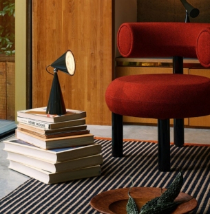 tom dixon pose portable lauavalgusti interjööris