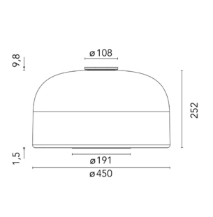 Flos bellhop glass laevalgusti tooteleht