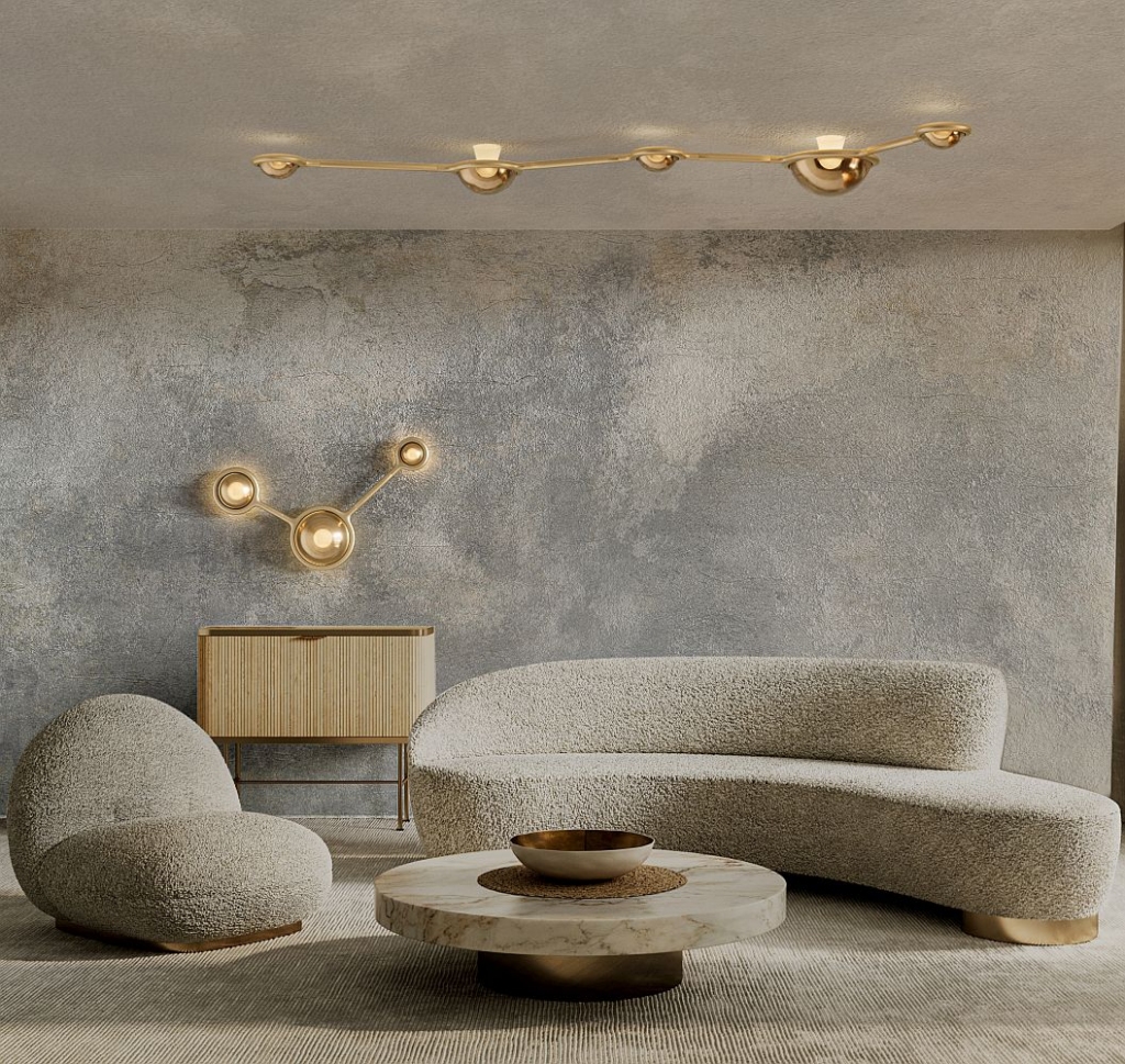 Lasvit Constellation laevalgusti interjööris 1