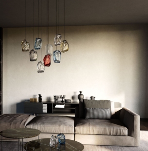 LASVIT Crystal Rock rippvalgusti interjööris 3