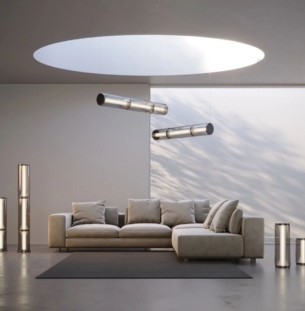 Lasvit Miles rippvalgusti interjööris