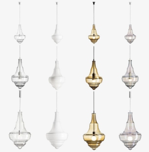 Lasvit Neverending Glory Prague Estate Theatre rippvalgusti värvid