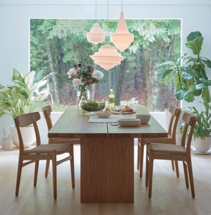 Lasvit Neverending Glory rippvalgusti kollektsiooni interjööris