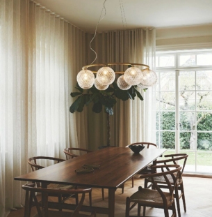 Nuura Miira 6 circular rippvalgusti 4 interjööris