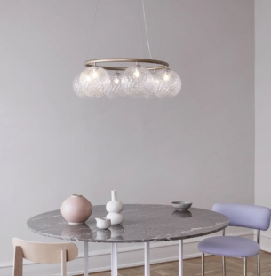 Nuura Miira 6 circular rippvalgusti interjööris