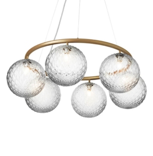 Nuura Miira 6 circular rippvalgusti läbipaistev messing