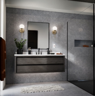 Elstead Benno 1 vannitoavalgusti interjööris