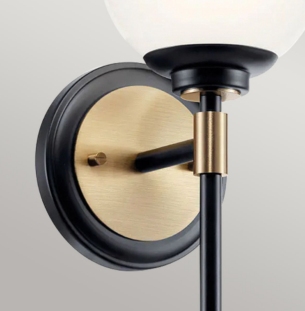 Elstead Benno 1 vannitoavalgusti must detail