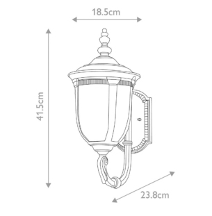 elstead cleveland välisvalgusti ip44 41,5cm tooteleht
