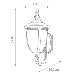 elstead cleveland välisvalgusti ip44 54cm tooteleht