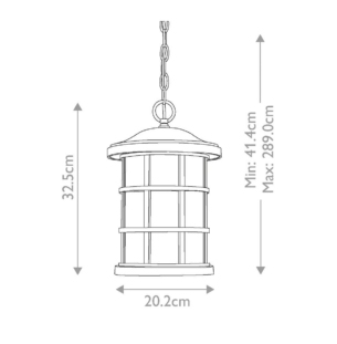 ELSTEAD Crusade rippvalgusti ip44 tooteleht