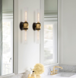 ELSTEAD Ellison 2 vannitoavalgusti messing interjööris