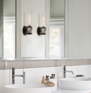 ELSTEAD Ellison vannitoavalgusti nikkel interjööris