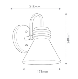 Elstead Farum 1 vannitoavalgusti tooteleht