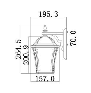 Elstead Wabash välisvalgusti tooteleht